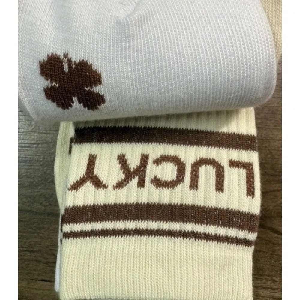 New Lucky Brand 6-Pair Men's Everyday Comfort Crew Socks White Cream‎ Size 6-12